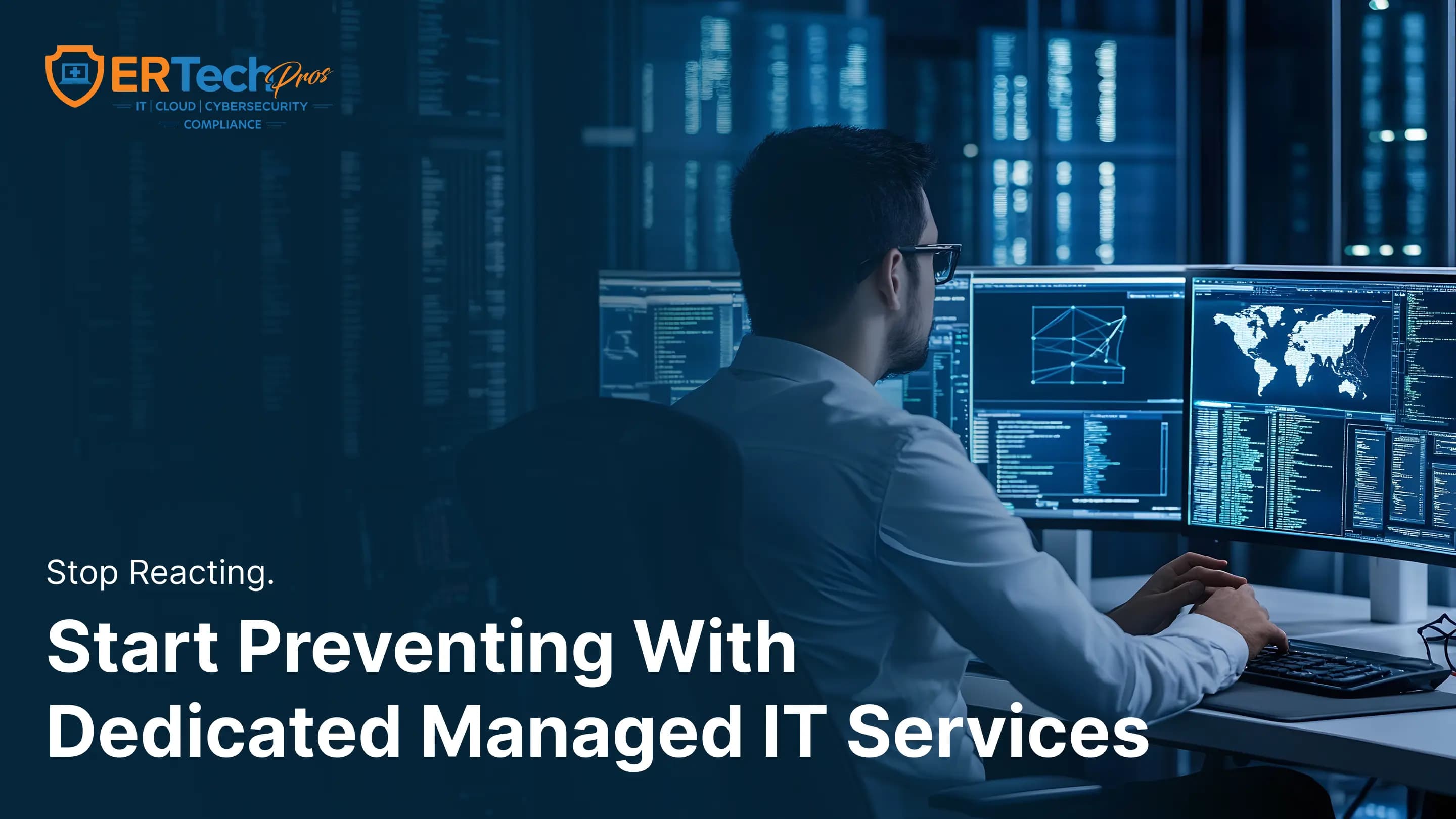A business professional in California reviewing managed IT services options with a managed services provider on a laptop, representing enterprise IT support for 2026. 