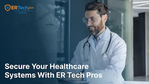 A healthcare provider follows strict cybersecurity measures as they log in to their work laptop.