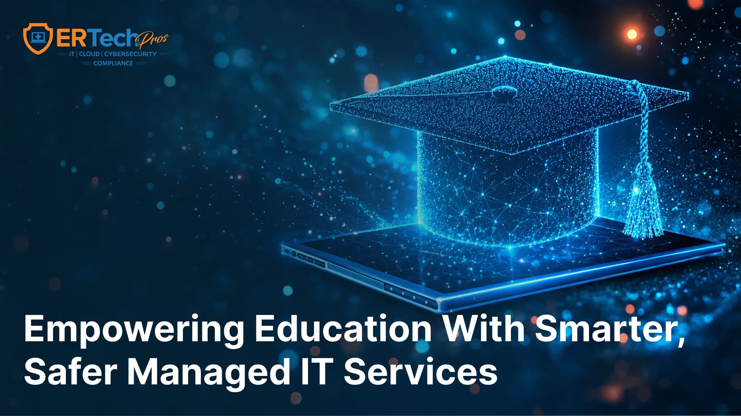 IT professional managing secure network infrastructure for a school campus, representing managed IT services for educational institutes. 