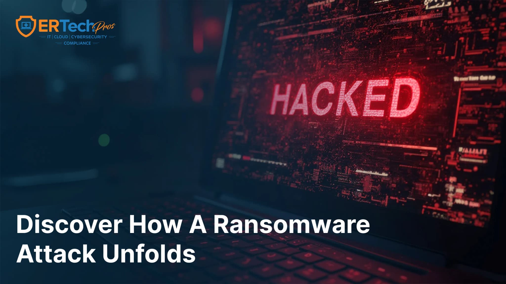 Cybersecurity professionals monitoring a ransomware attack lifecycle from initial access through data encryption and recovery.