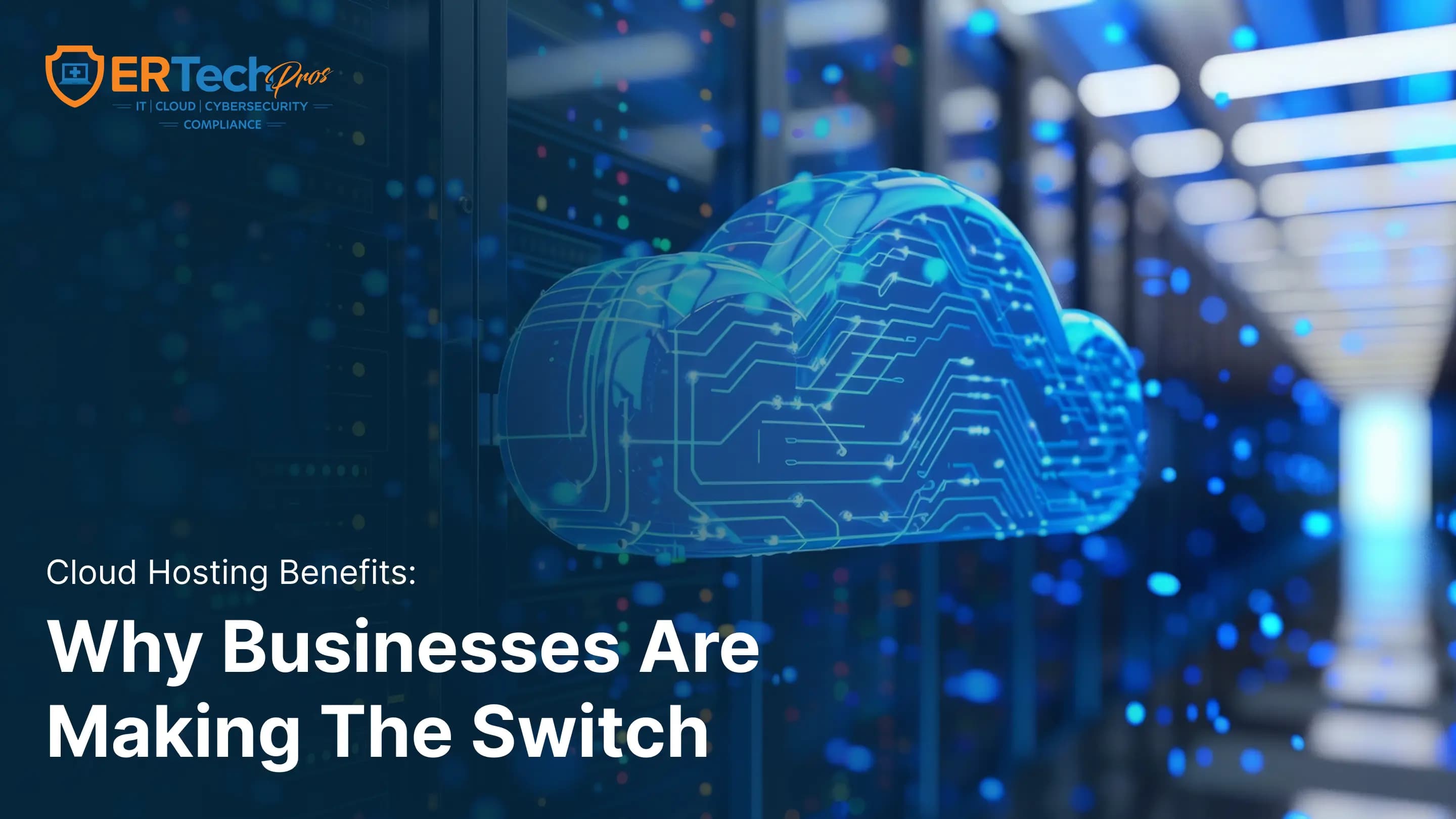A professional working on a laptop connected to a cloud-based server representing secure and scalable cloud hosting.