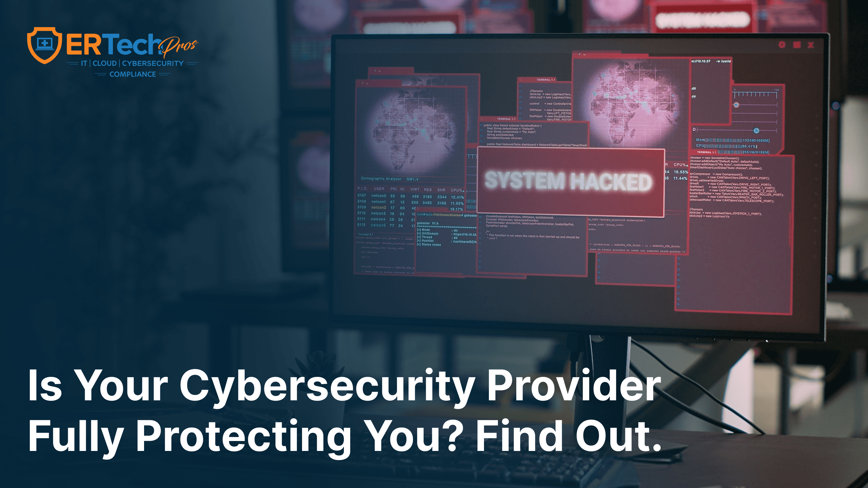 Business professional evaluating cybersecurity service providers on a secure cybersecurity management platform.